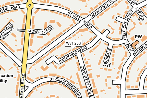 WV1 2LG map - OS OpenMap – Local (Ordnance Survey) WV1 2LG map - OS OpenMap – Local (Ordnance Survey)