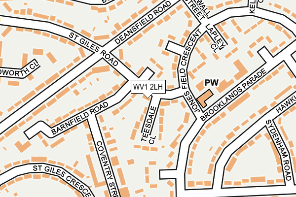WV1 2LH map - OS OpenMap – Local (Ordnance Survey) WV1 2LH map - OS OpenMap – Local (Ordnance Survey)