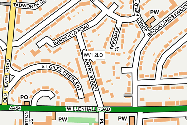 WV1 2LQ map - OS OpenMap – Local (Ordnance Survey) WV1 2LQ map - OS OpenMap – Local (Ordnance Survey)