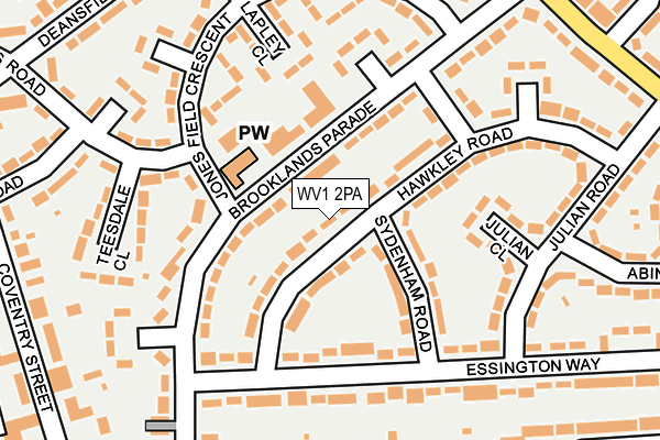 WV1 2PA map - OS OpenMap – Local (Ordnance Survey) WV1 2PA map - OS OpenMap – Local (Ordnance Survey)