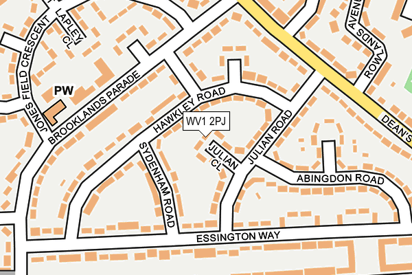 WV1 2PJ map - OS OpenMap – Local (Ordnance Survey) WV1 2PJ map - OS OpenMap – Local (Ordnance Survey)