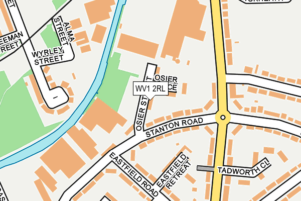 WV1 2RL map - OS OpenMap – Local (Ordnance Survey) WV1 2RL map - OS OpenMap – Local (Ordnance Survey)