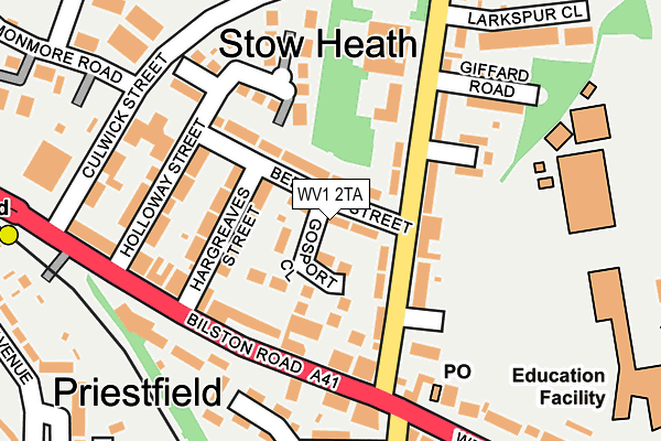 WV1 2TA map - OS OpenMap – Local (Ordnance Survey) WV1 2TA map - OS OpenMap – Local (Ordnance Survey)