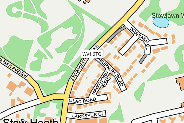 WV1 2TQ map - OS OpenMap – Local (Ordnance Survey) WV1 2TQ map - OS OpenMap – Local (Ordnance Survey)