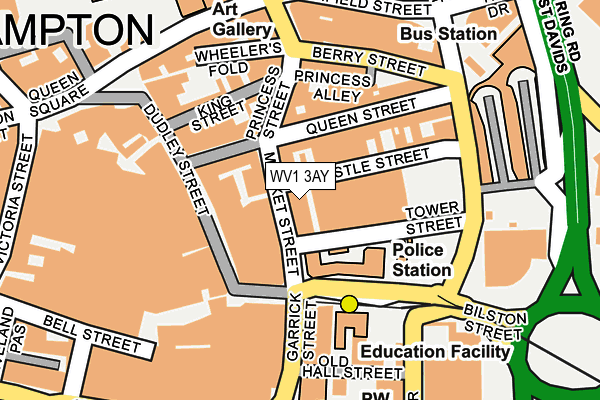 WV1 3AY map - OS OpenMap – Local (Ordnance Survey) WV1 3AY map - OS OpenMap – Local (Ordnance Survey)