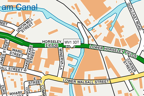 WV1 3DT map - OS OpenMap – Local (Ordnance Survey) WV1 3DT map - OS OpenMap – Local (Ordnance Survey)