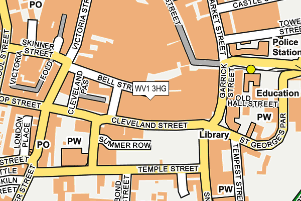 WV1 3HG map - OS OpenMap – Local (Ordnance Survey) WV1 3HG map - OS OpenMap – Local (Ordnance Survey)