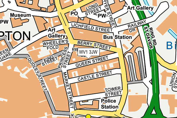 WV1 3JW map - OS OpenMap – Local (Ordnance Survey)