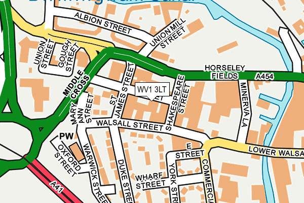 WV1 3LT map - OS OpenMap – Local (Ordnance Survey) WV1 3LT map - OS OpenMap – Local (Ordnance Survey)