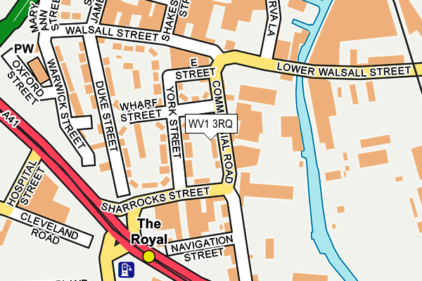 WV1 3RQ map - OS OpenMap – Local (Ordnance Survey) WV1 3RQ map - OS OpenMap – Local (Ordnance Survey)