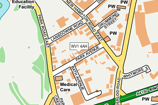 WV1 4AH map - OS OpenMap – Local (Ordnance Survey) WV1 4AH map - OS OpenMap – Local (Ordnance Survey)