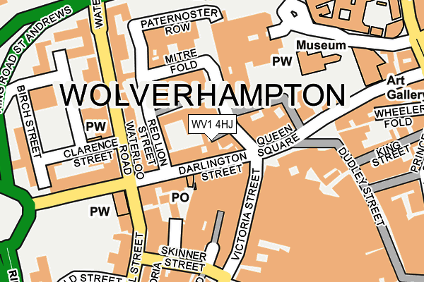 WV1 4HJ map - OS OpenMap – Local (Ordnance Survey) WV1 4HJ map - OS OpenMap – Local (Ordnance Survey)