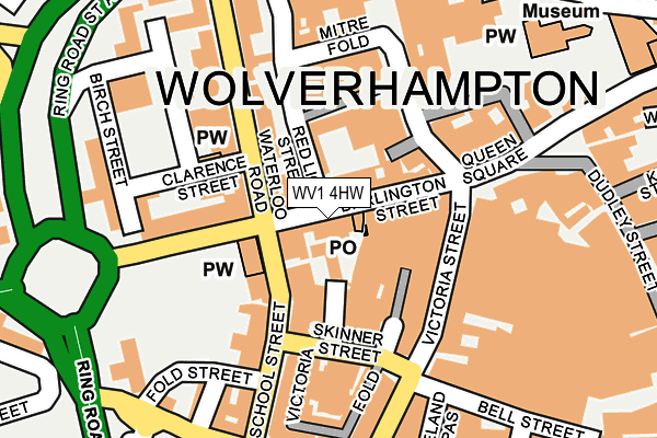 WV1 4HW map - OS OpenMap – Local (Ordnance Survey) WV1 4HW map - OS OpenMap – Local (Ordnance Survey)