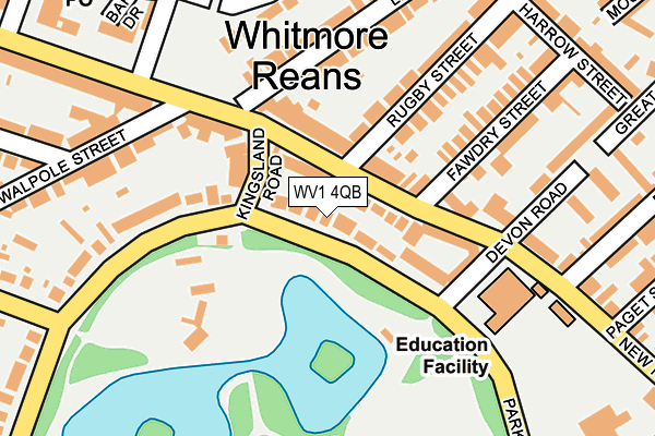 WV1 4QB map - OS OpenMap – Local (Ordnance Survey) WV1 4QB map - OS OpenMap – Local (Ordnance Survey)