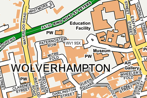 WV1 9SX map - OS OpenMap – Local (Ordnance Survey) WV1 9SX map - OS OpenMap – Local (Ordnance Survey)