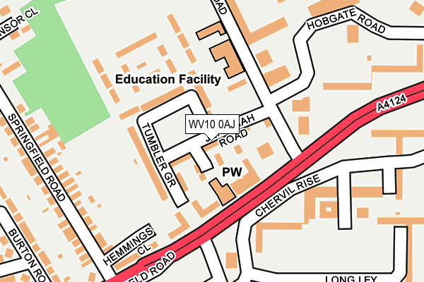 WV10 0AJ map - OS OpenMap – Local (Ordnance Survey) WV10 0AJ map - OS OpenMap – Local (Ordnance Survey)