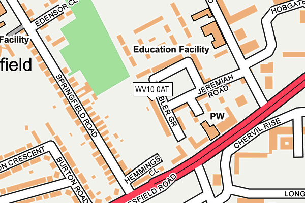 WV10 0AT map - OS OpenMap – Local (Ordnance Survey) WV10 0AT map - OS OpenMap – Local (Ordnance Survey)