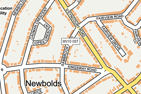 WV10 0ST map - OS OpenMap – Local (Ordnance Survey) WV10 0ST map - OS OpenMap – Local (Ordnance Survey)