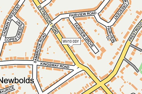 WV10 0SY map - OS OpenMap – Local (Ordnance Survey) WV10 0SY map - OS OpenMap – Local (Ordnance Survey)