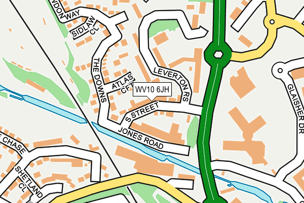 WV10 6JH map - OS OpenMap – Local (Ordnance Survey) WV10 6JH map - OS OpenMap – Local (Ordnance Survey)