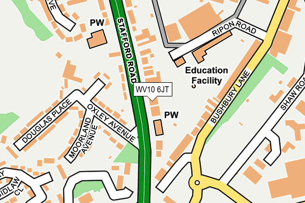 WV10 6JT map - OS OpenMap – Local (Ordnance Survey) WV10 6JT map - OS OpenMap – Local (Ordnance Survey)
