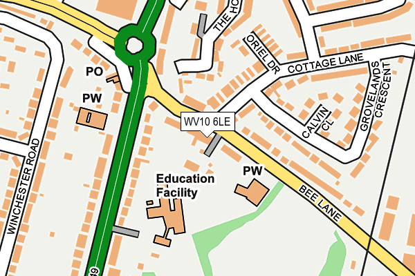 WV10 6LE map - OS OpenMap – Local (Ordnance Survey) WV10 6LE map - OS OpenMap – Local (Ordnance Survey)