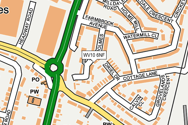 WV10 6NF map - OS OpenMap – Local (Ordnance Survey) WV10 6NF map - OS OpenMap – Local (Ordnance Survey)