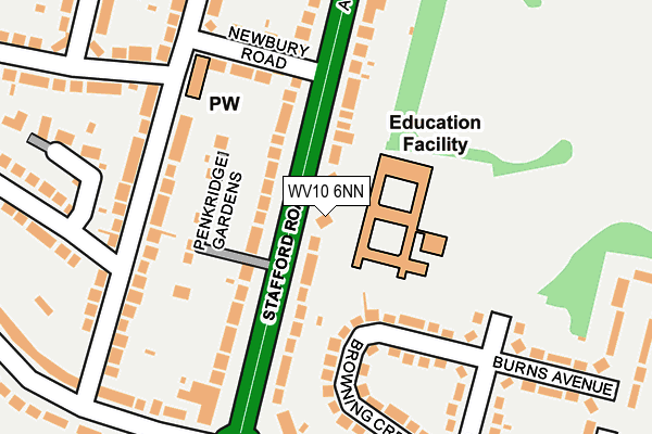 WV10 6NN map - OS OpenMap – Local (Ordnance Survey)
