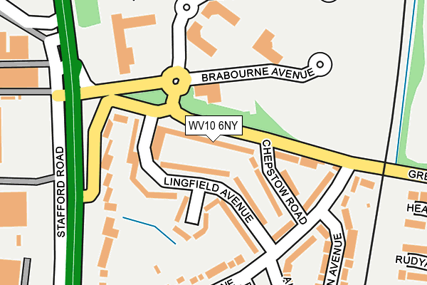 WV10 6NY map - OS OpenMap – Local (Ordnance Survey) WV10 6NY map - OS OpenMap – Local (Ordnance Survey)