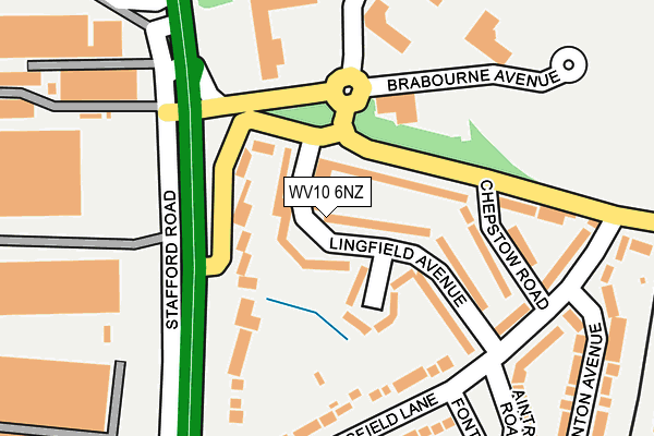 WV10 6NZ map - OS OpenMap – Local (Ordnance Survey) WV10 6NZ map - OS OpenMap – Local (Ordnance Survey)