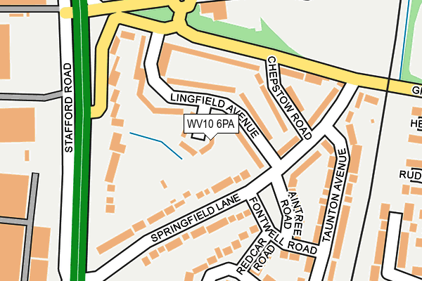 WV10 6PA map - OS OpenMap – Local (Ordnance Survey) WV10 6PA map - OS OpenMap – Local (Ordnance Survey)