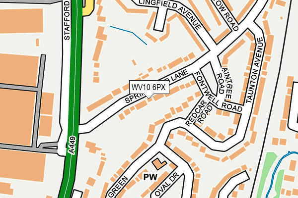WV10 6PX map - OS OpenMap – Local (Ordnance Survey) WV10 6PX map - OS OpenMap – Local (Ordnance Survey)