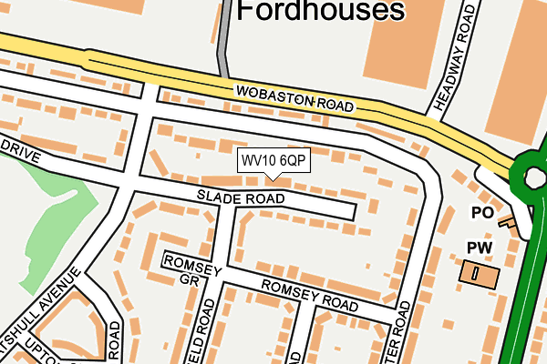 WV10 6QP map - OS OpenMap – Local (Ordnance Survey) WV10 6QP map - OS OpenMap – Local (Ordnance Survey)