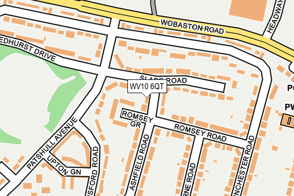 WV10 6QT map - OS OpenMap – Local (Ordnance Survey) WV10 6QT map - OS OpenMap – Local (Ordnance Survey)