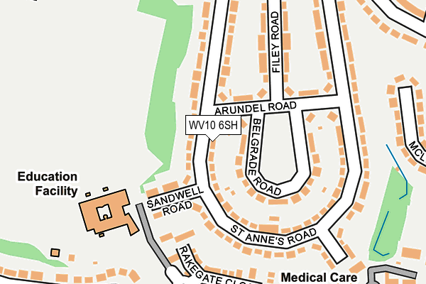 WV10 6SH map - OS OpenMap – Local (Ordnance Survey) WV10 6SH map - OS OpenMap – Local (Ordnance Survey)