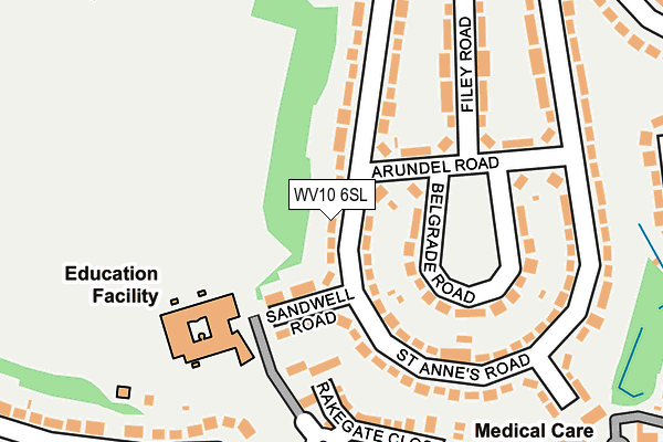 WV10 6SL map - OS OpenMap – Local (Ordnance Survey) WV10 6SL map - OS OpenMap – Local (Ordnance Survey)