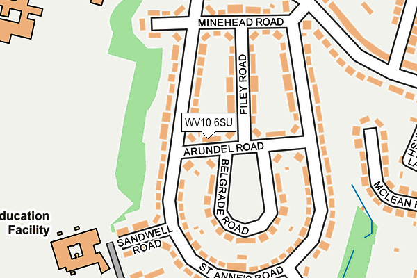 WV10 6SU map - OS OpenMap – Local (Ordnance Survey)