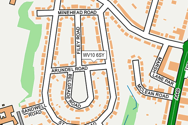 WV10 6SY map - OS OpenMap – Local (Ordnance Survey) WV10 6SY map - OS OpenMap – Local (Ordnance Survey)