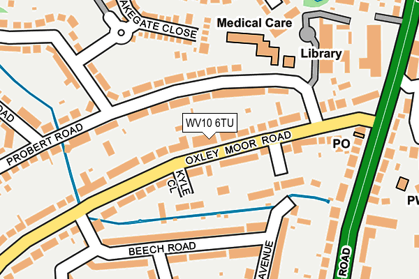 WV10 6TU map - OS OpenMap – Local (Ordnance Survey)