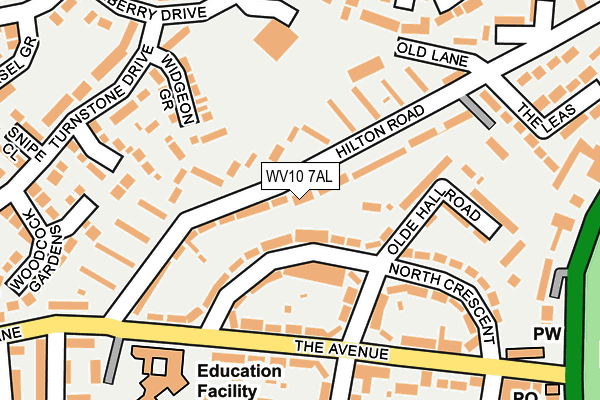 WV10 7AL map - OS OpenMap – Local (Ordnance Survey) WV10 7AL map - OS OpenMap – Local (Ordnance Survey)
