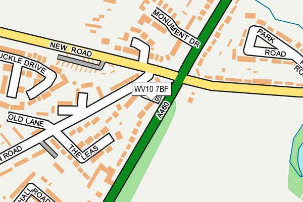 WV10 7BF map - OS OpenMap – Local (Ordnance Survey) WV10 7BF map - OS OpenMap – Local (Ordnance Survey)