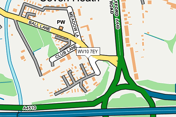 WV10 7EY map - OS OpenMap – Local (Ordnance Survey) WV10 7EY map - OS OpenMap – Local (Ordnance Survey)