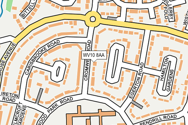 WV10 8AA map - OS OpenMap – Local (Ordnance Survey) WV10 8AA map - OS OpenMap – Local (Ordnance Survey)