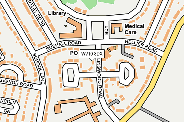WV10 8DX map - OS OpenMap – Local (Ordnance Survey) WV10 8DX map - OS OpenMap – Local (Ordnance Survey)
