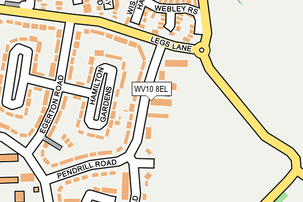WV10 8EL map - OS OpenMap – Local (Ordnance Survey) WV10 8EL map - OS OpenMap – Local (Ordnance Survey)