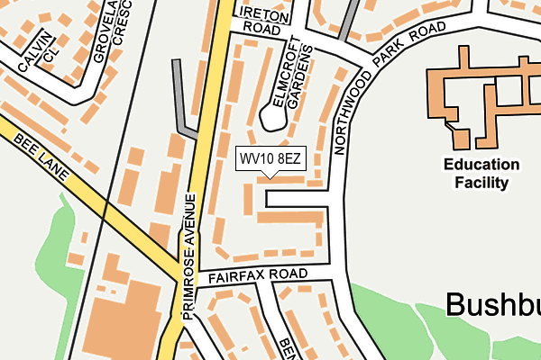 WV10 8EZ map - OS OpenMap – Local (Ordnance Survey) WV10 8EZ map - OS OpenMap – Local (Ordnance Survey)