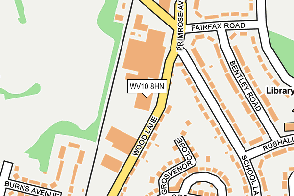 WV10 8HN map - OS OpenMap – Local (Ordnance Survey) WV10 8HN map - OS OpenMap – Local (Ordnance Survey)