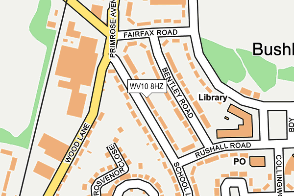 WV10 8HZ map - OS OpenMap – Local (Ordnance Survey) WV10 8HZ map - OS OpenMap – Local (Ordnance Survey)