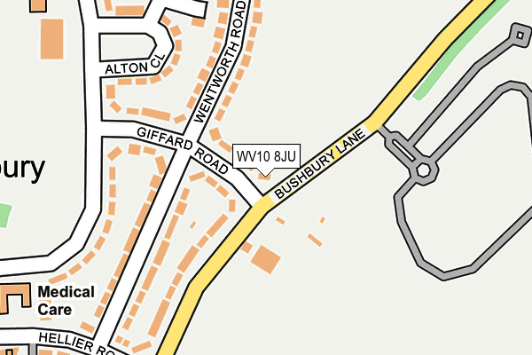 WV10 8JU map - OS OpenMap – Local (Ordnance Survey) WV10 8JU map - OS OpenMap – Local (Ordnance Survey)