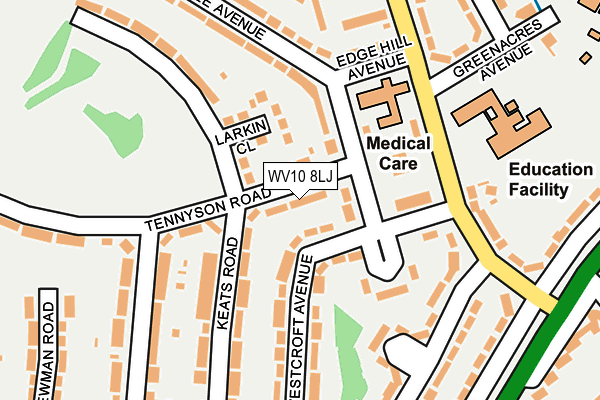 WV10 8LJ map - OS OpenMap – Local (Ordnance Survey) WV10 8LJ map - OS OpenMap – Local (Ordnance Survey)